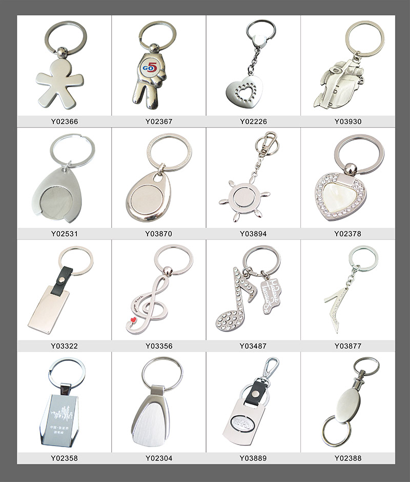 Word and Letters Keychain with Logo Color Filled (Y04281)