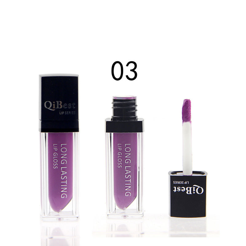 Popular Makeup Qibest Lip Gloss Matte Lasting Liquid Lipstick Waterproof Not Stick Cup Not Fade