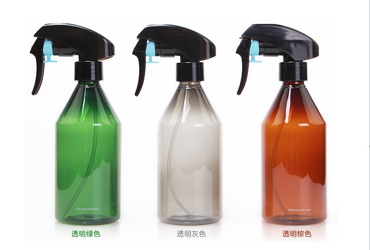 300ml Pet Plastic Water Flowers Hair Bottle with Trigger Sprayer