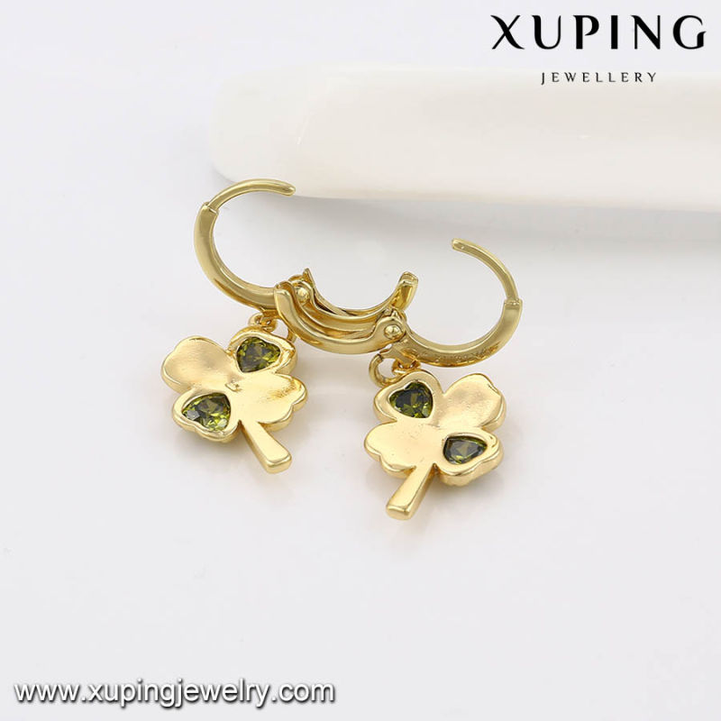 Fashion Nice Lovely Flower CZ Jewelry Earring Drops 91313