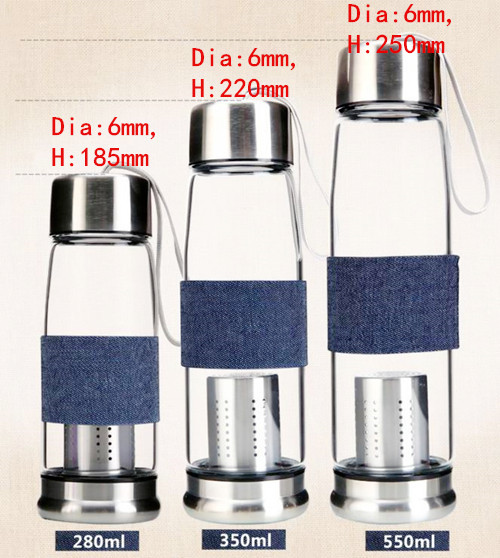 New Design Glass Bottle with Filter
