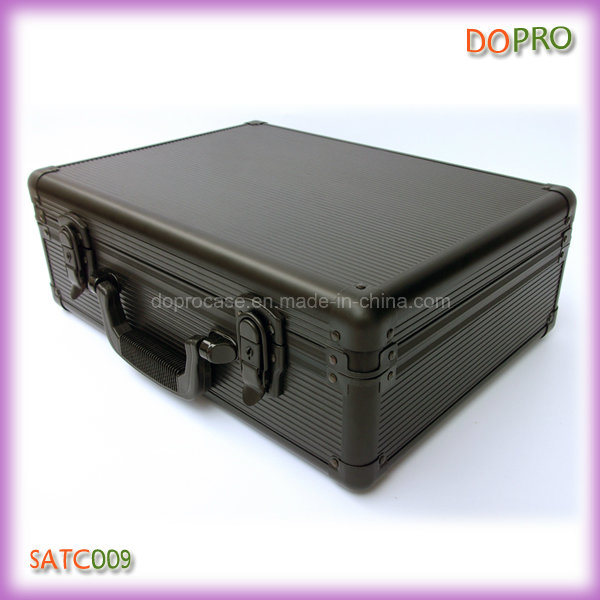 Black Striped ABS Surface Aluminum Tool Case (SATC009)