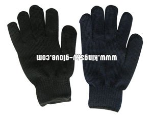 Black String Knit Work Glove