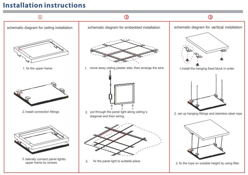 Square 600X600 LED Panle Light (SC-PSC24CE6060H30W)