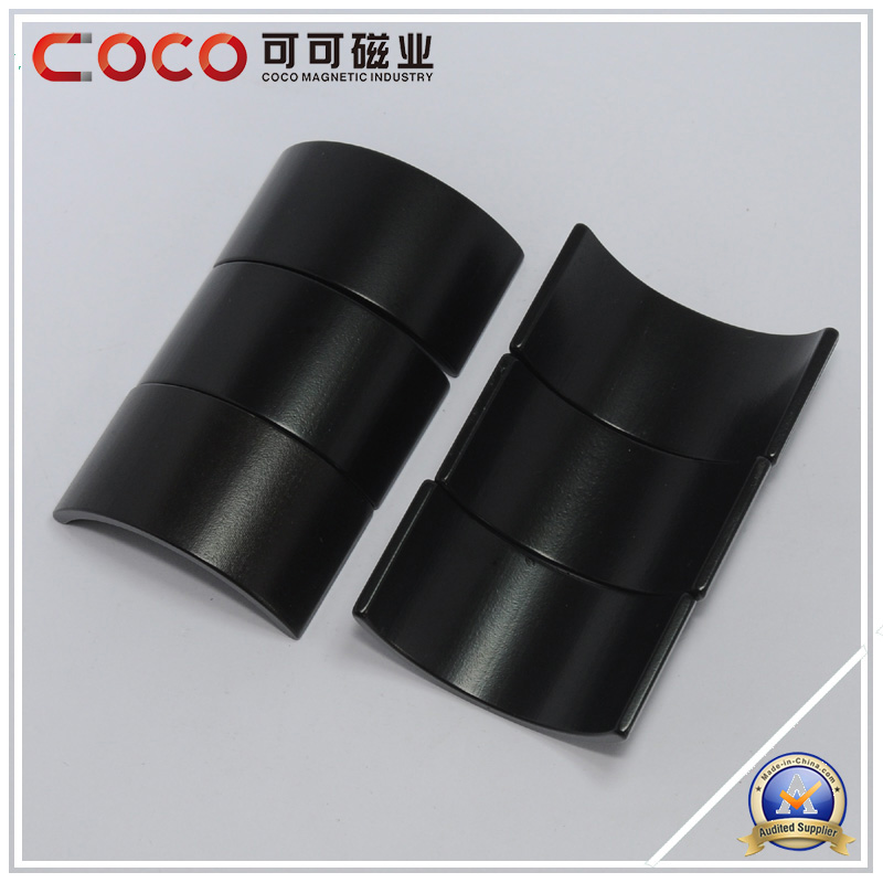 Strong Permanent Neodymium Motor Magnet Coating Black Epoxy