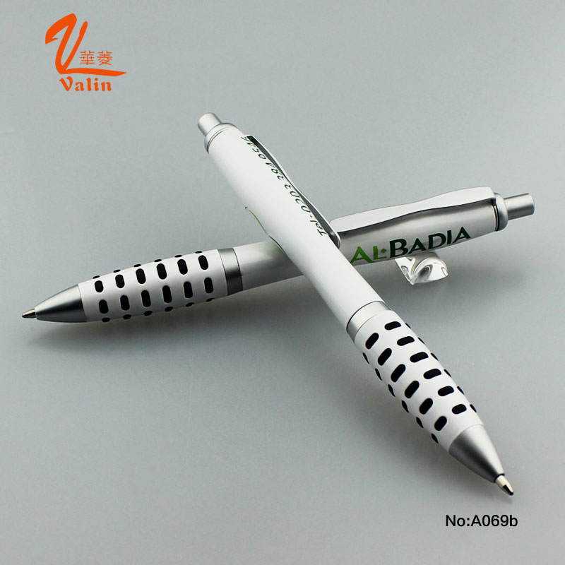 Promotional White Ball Pen with Logo Printed