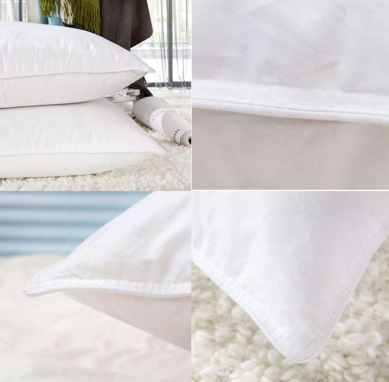 Rectangle Shape 100% Cotton Material Duck Down Feather Pillows