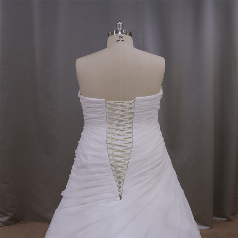 Organza Beading A Line Plus Size Wedding Dress