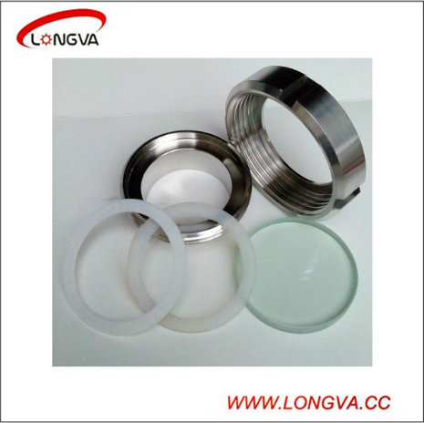 Sanitary Stainless Steel SMS Union Sight Glass with Clamped End