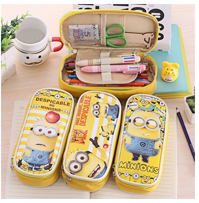 Promotional Pencil Creative Bags, Yellow Printed Pencil Bags