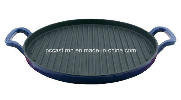 Preseasoned Cast Iron Griddle Grill Pan for Steak Cooking