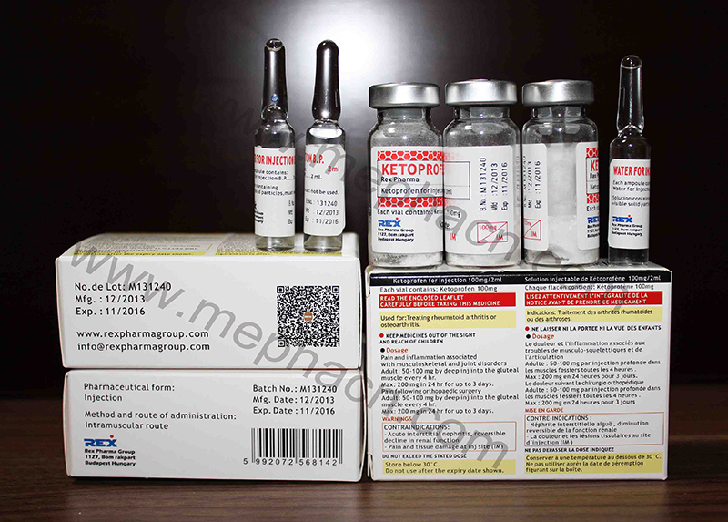 Pharmaceuticla Ketoprofen for Injection 50mg/2ml