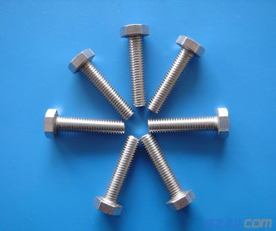 Part Threaded Hex Head Bolt with Black Coating (ASME B18.2.1)