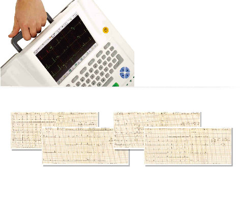 12 Twelve Leads Channel ECG Machine EKG Electrocardiograph Holter Touchscreen Ce