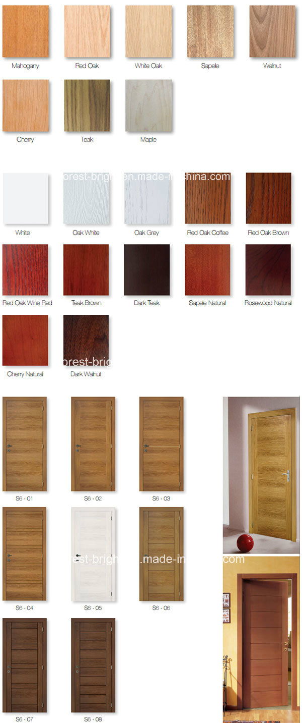 Veneer Design Interior Flush Wood Door