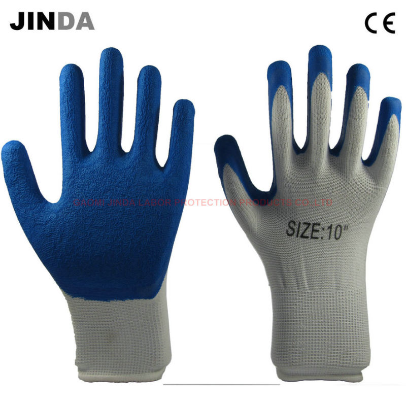 Polyester Shell Latex Coated Construction Safety Working Gloves (LS209)