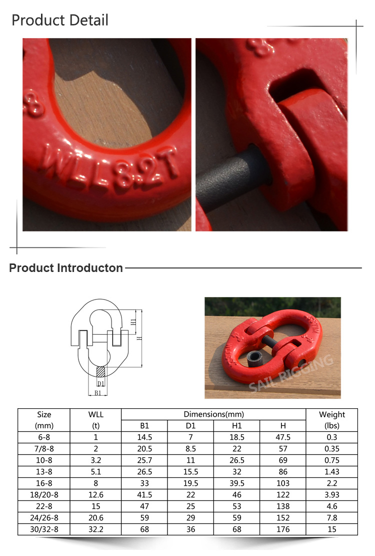 European Type Anchor Chain Connecting Link