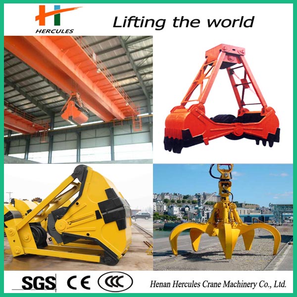 High Productivity Four Cable Clamshell Grab for Crane