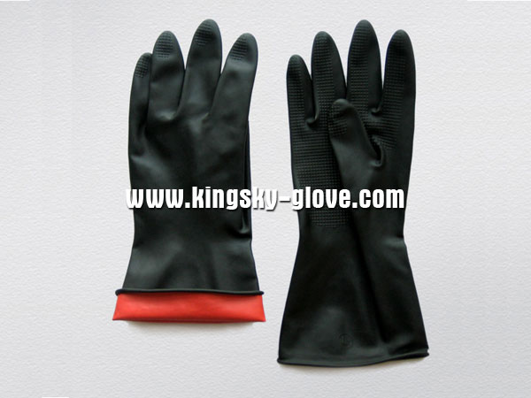 Double Color Industrial Latex Glove-5604