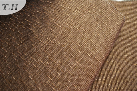 Coffee Chenille Plain Sofa Fabric (FTH31121)