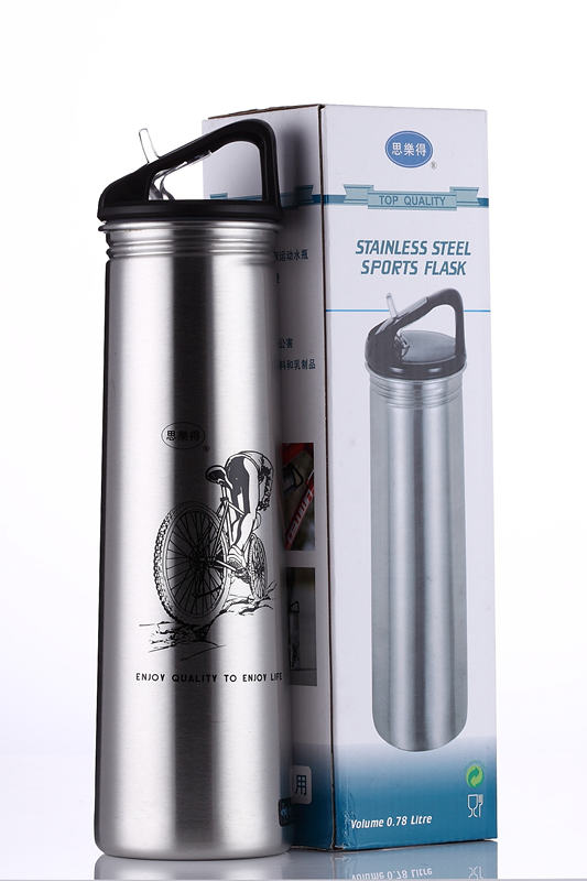 Stainless Steel Single Wall Outdoor Sports Water Bottle