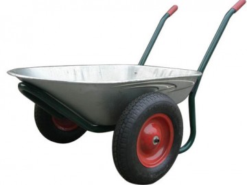 Double Wheel Hand Trolley Zinc Barrow Wb6407