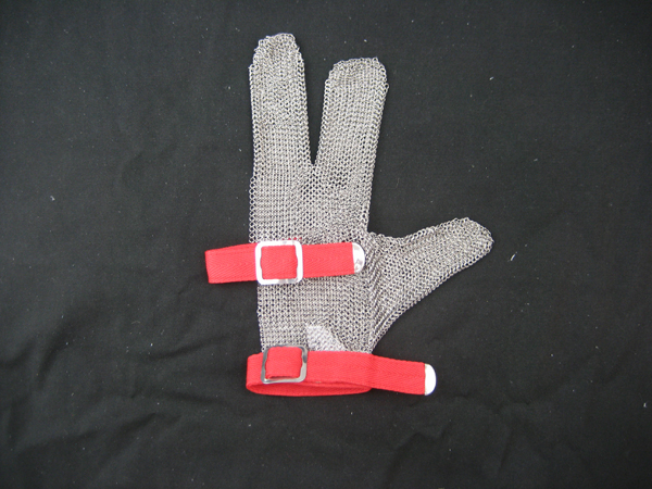 Steel Chain Mail Protective 3 Finger Work Glove