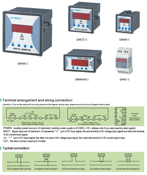 Dm48-I 2014 CE Certification RS485 Digital Ammeter in High Grade