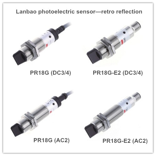 Metal Retro Reflective Photoelectric Sensor (PR18 DC3/4)