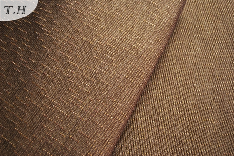Coffee Chenille Plain Sofa Fabric (FTH31121)