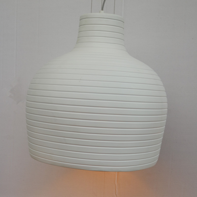 European Simple Fiber Glass Round Pendant Lamp for Hotel