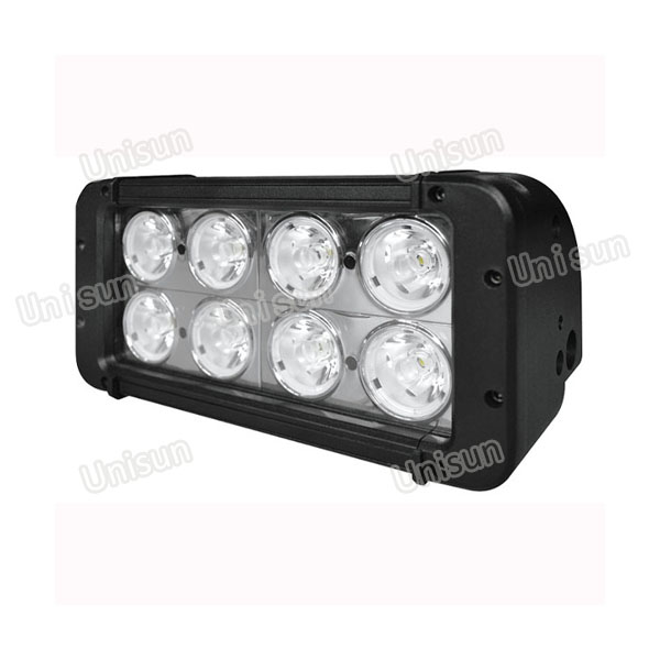 Unisun 9-70V 80watt 2-Row CREE LED Car Work Light Bar