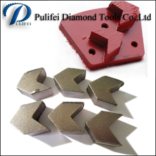 Round Arrow Rectangle Oval Grinding Segment for Trapezoid Metal Pad