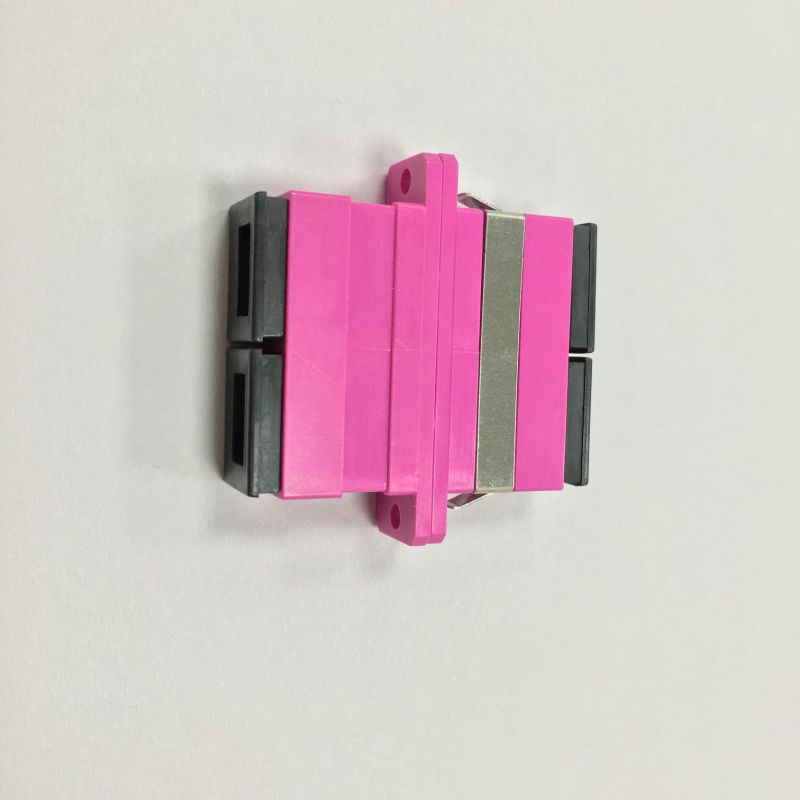 Sc Om4 Simplex Magenta Housing Fiber Optic Adapter