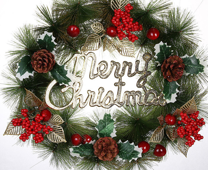 OEM Hot Sale Christmas Wreath and Garland for Hang Decoration