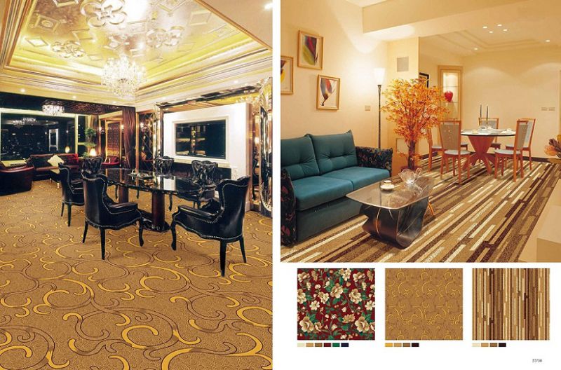 Machine Woven Broadloom Wilton Hotel Wool Carpets