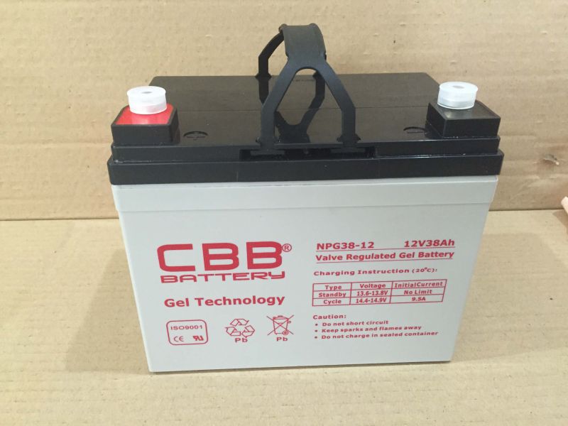 Cbb Wholesale 12V 38ah Solar Gel Battery for Sweeper