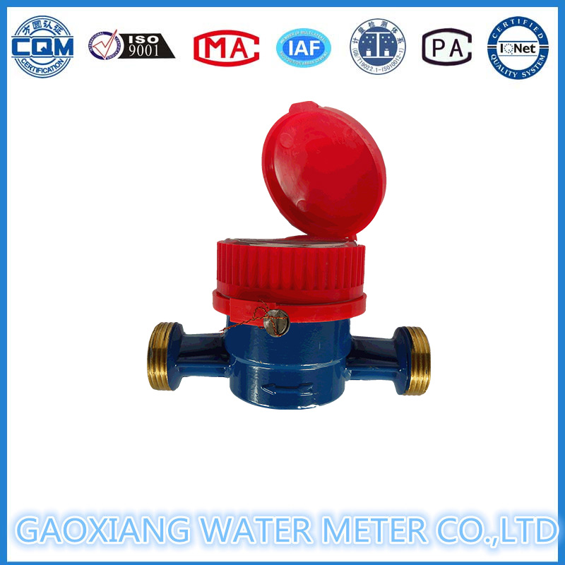 Small Single Jet Hot Water Meter with Red Color Dn15-Dn25