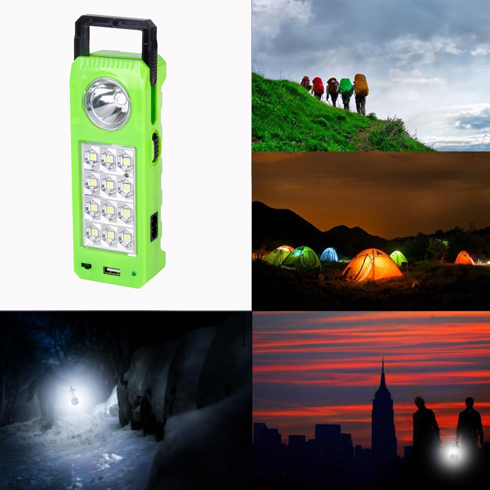 Rechargeable Solar LED Emergency Lamp