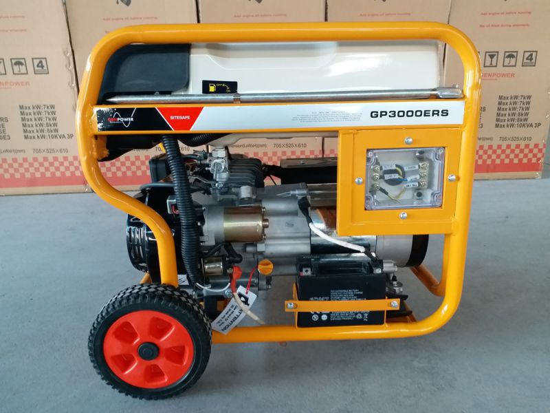 3kw Electric Start Portable Gasoline Generator Petrol with RCD