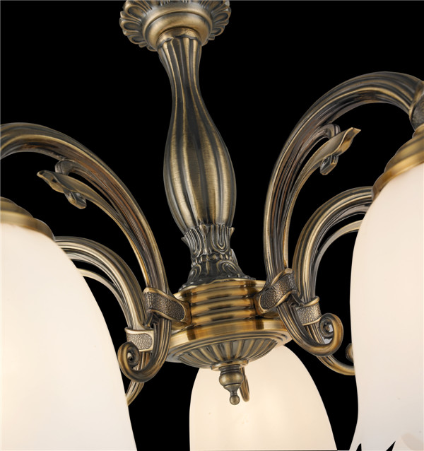 European Design Glass Pendant Light&Crystal Die-Casting Chandelier (D-8105/5)