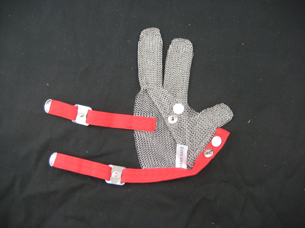 Steel Chain Mail Protective 3 Finger Work Glove