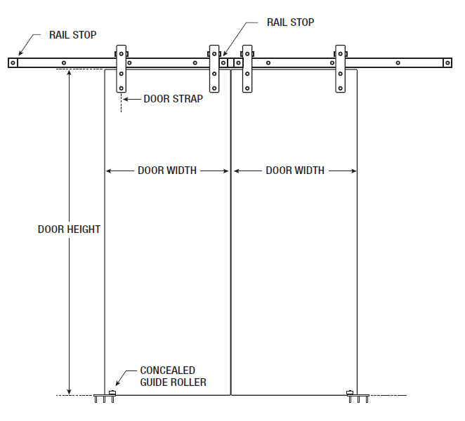 Marriott Hotel, White Painted Laminated Glass Sliding Barn Door Style for Bathroom Entry Door