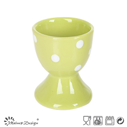 5cm Ceramic Egg Cup Full Glaze with Classical and Lovely Dots Design