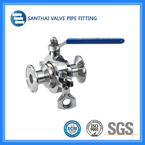 Wenzhou Sanitary Stainless Steel Valve Three-Way Ball Valve