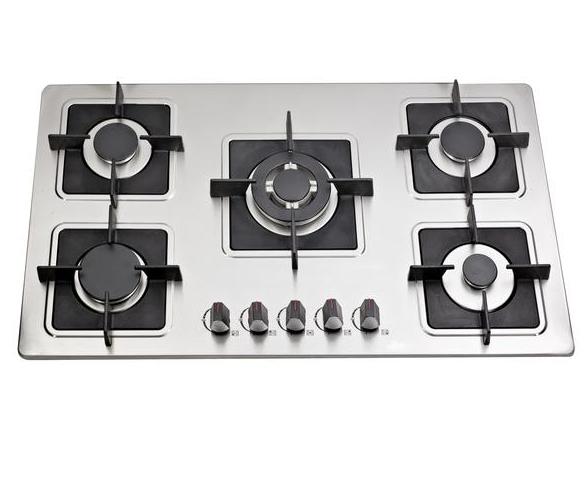 Cheap Price 5 Burner 201 Stainless Steel Cooktop Gas Stove