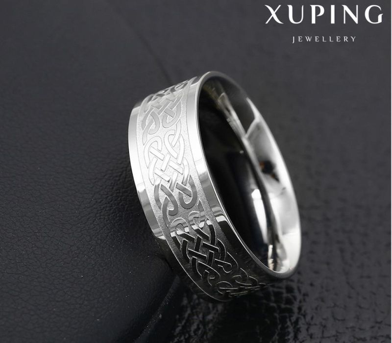 14012 Fashion Cool Round Silver-Plated Stainless Steel Jewelry Finger Ring