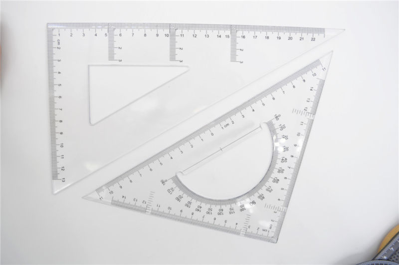 2 in 1 China Triangular Ruler Set for Office Stationery