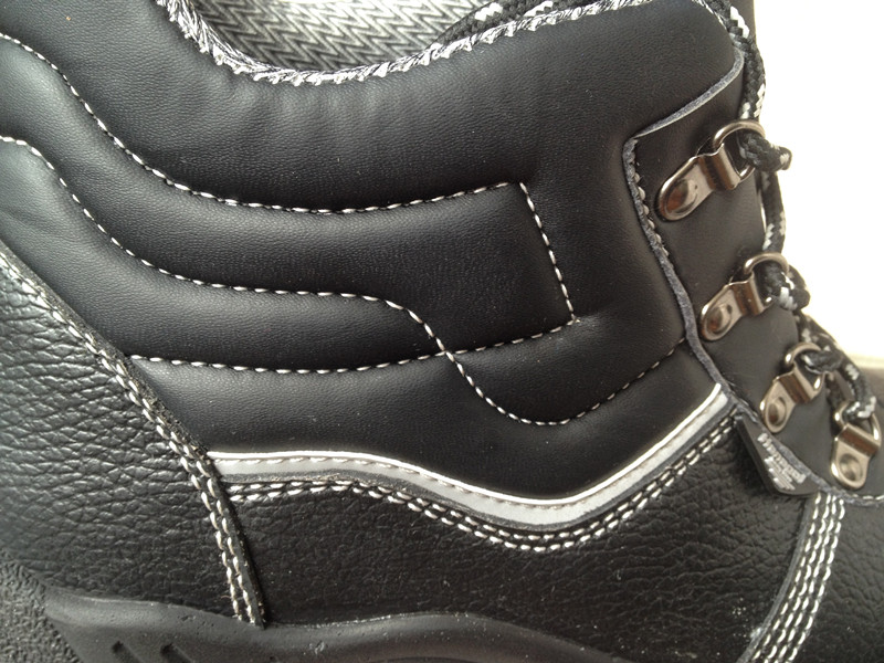 Black Split Embossed Leather Work Shoes (HQ05059)