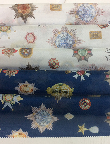 Polyester Digital Printed Organza Garment Fabric